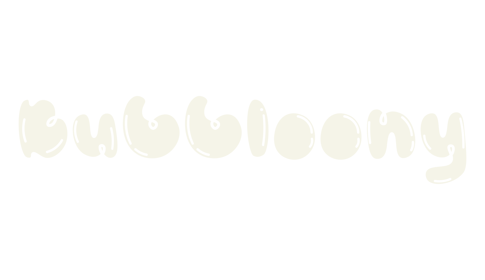 Bubbloony, bubble font preview