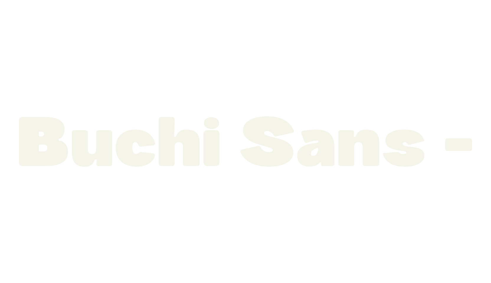 Buchi Sans -, sans serif font preview