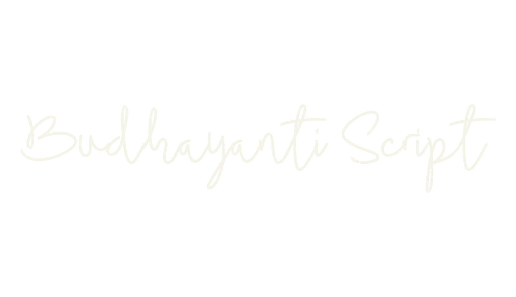 Budhayanti Script, cursive font preview