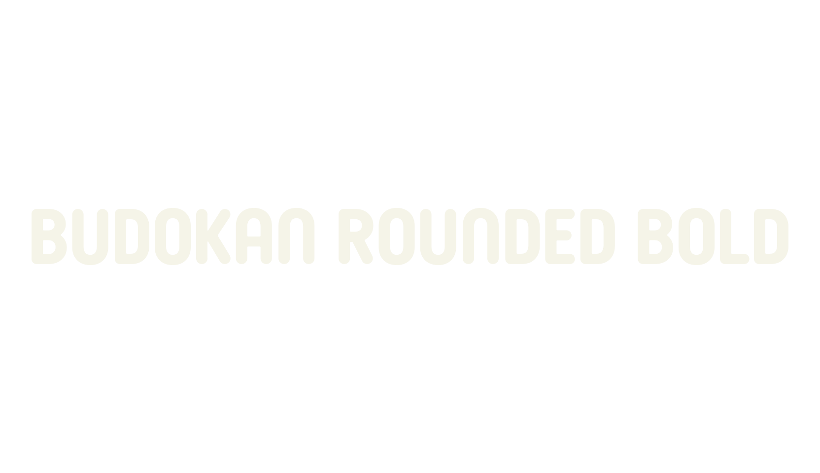 Budokan Rounded Bold, bold font preview