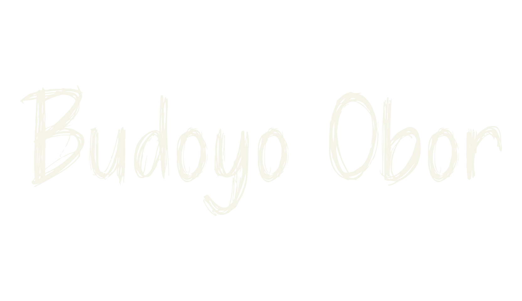 Budoyo Obor, scribble font preview