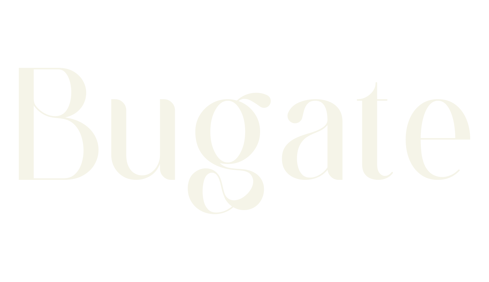 Bugate, modern font preview