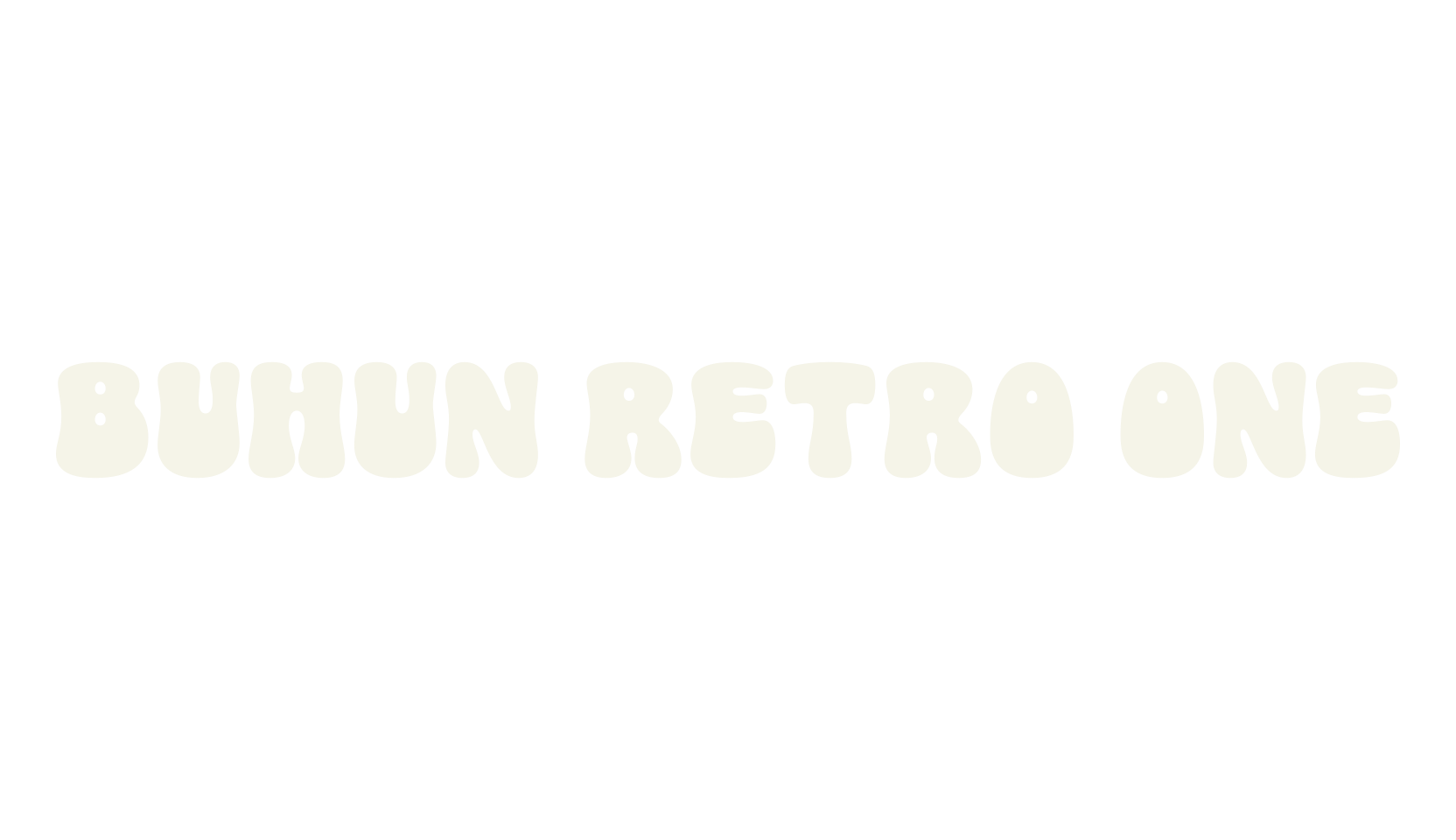 Buhun Retro One, bold font preview