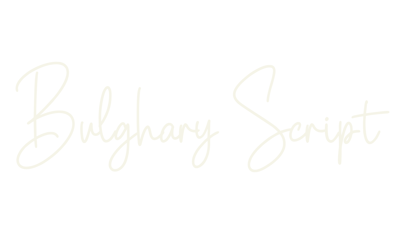 Bulghary Script, script font preview
