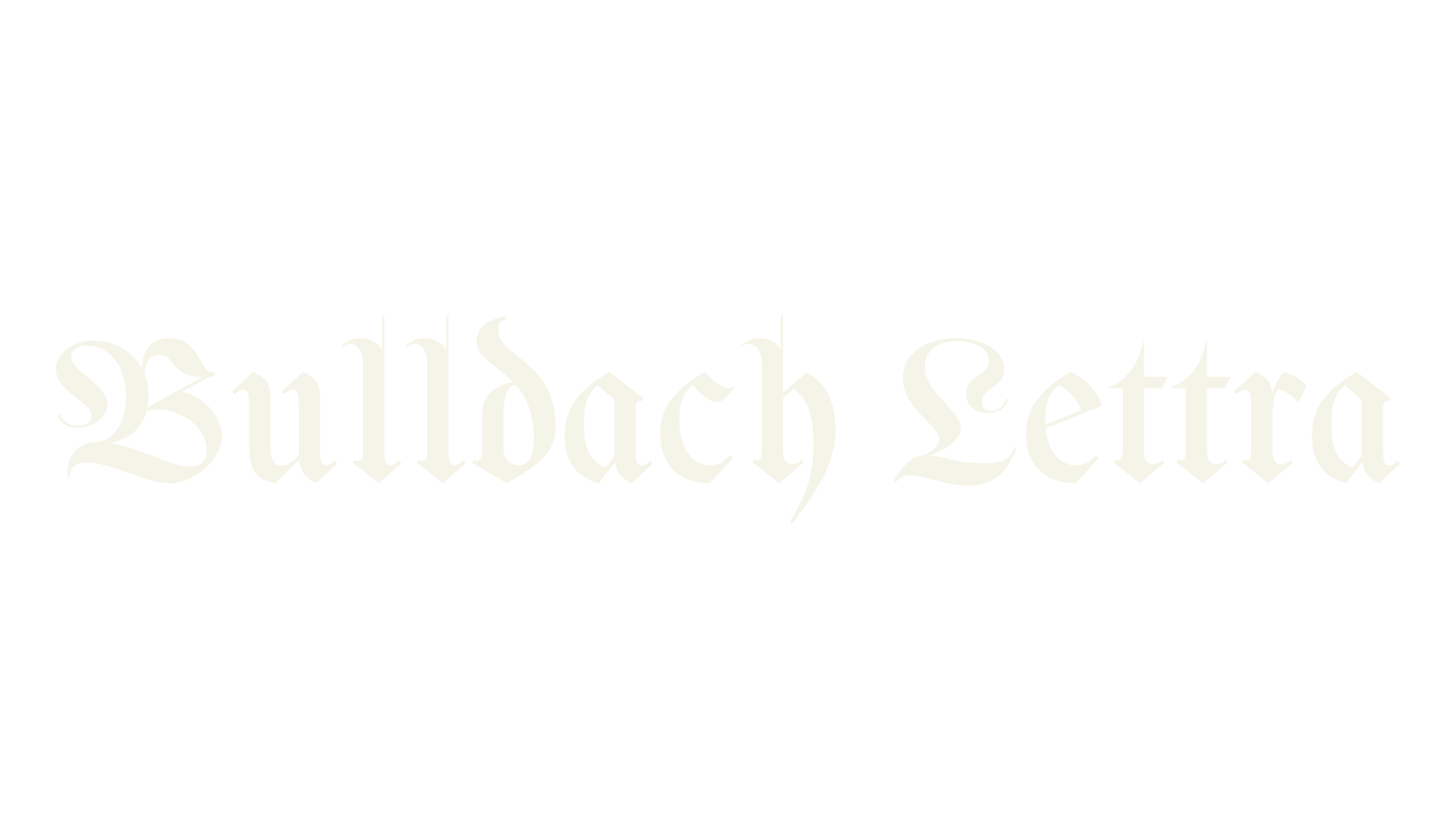 Bulldach Lettra, old english font preview