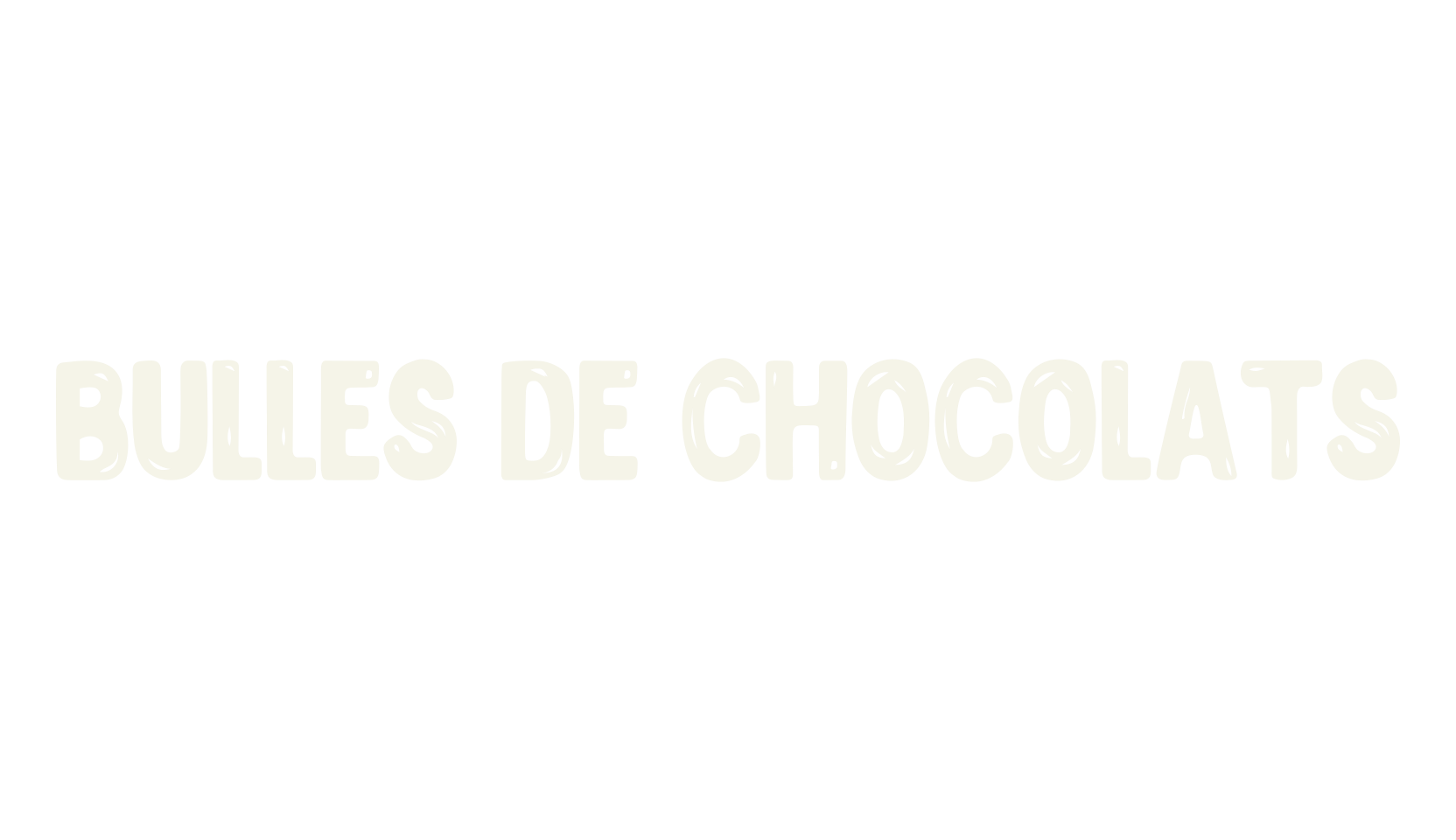 BULLES DE CHOCOLATS, display font preview