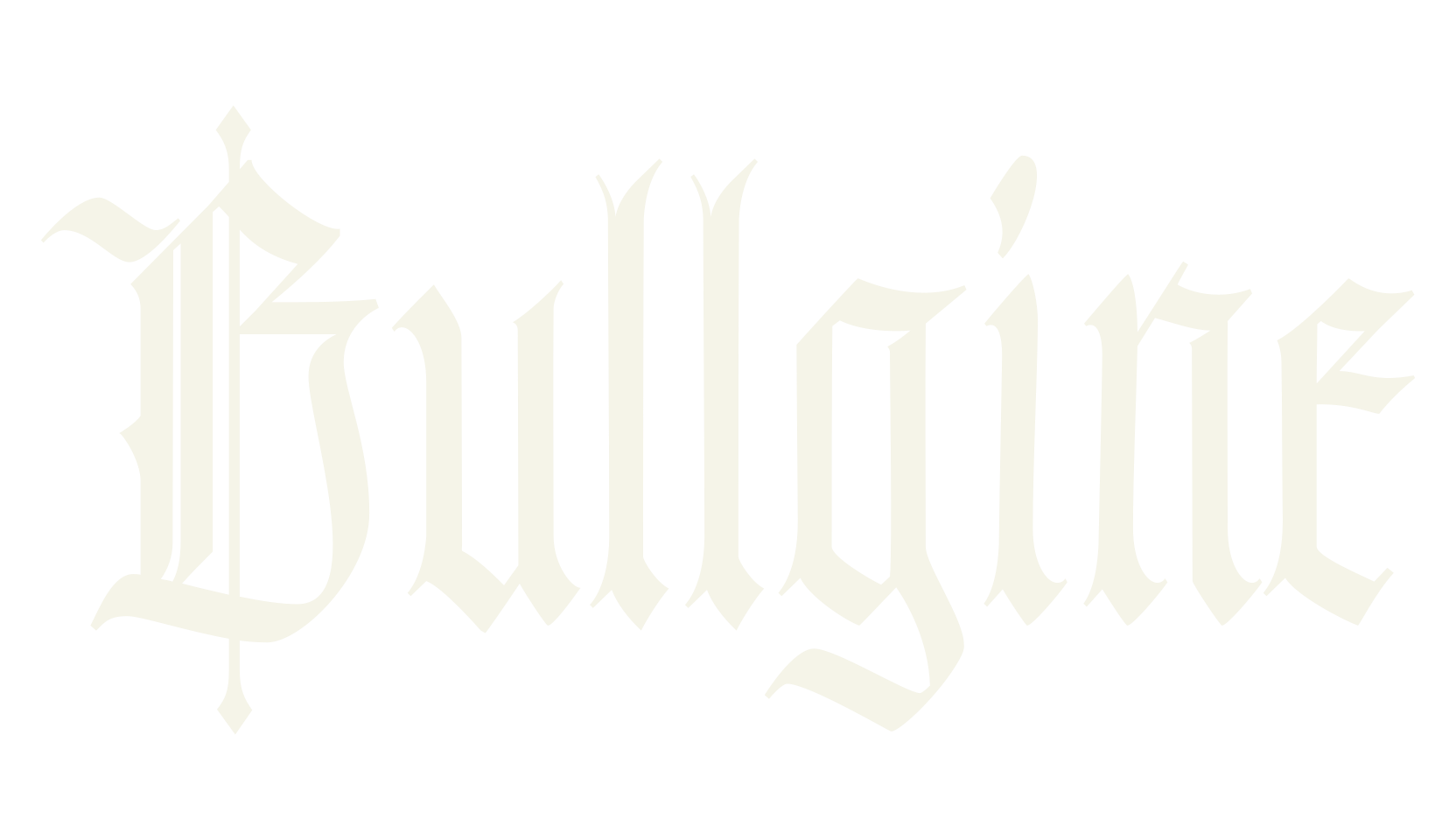 Bullgine, fantasy font preview