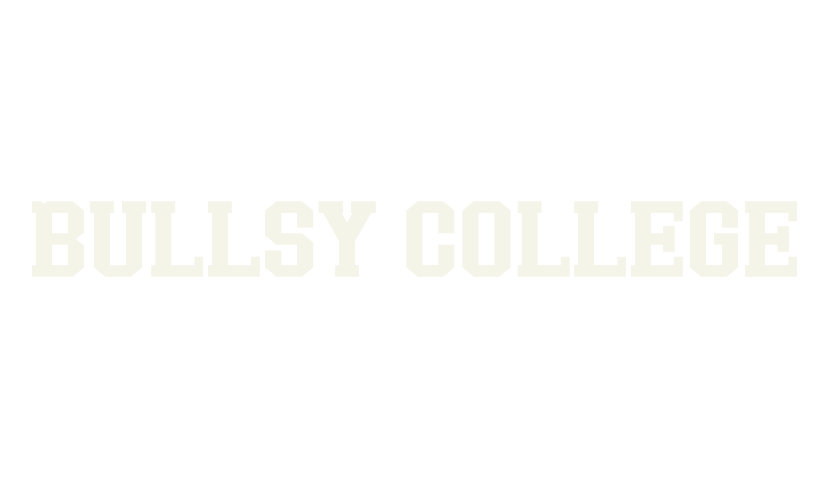 BULLSY COLLEGE, jersey font preview