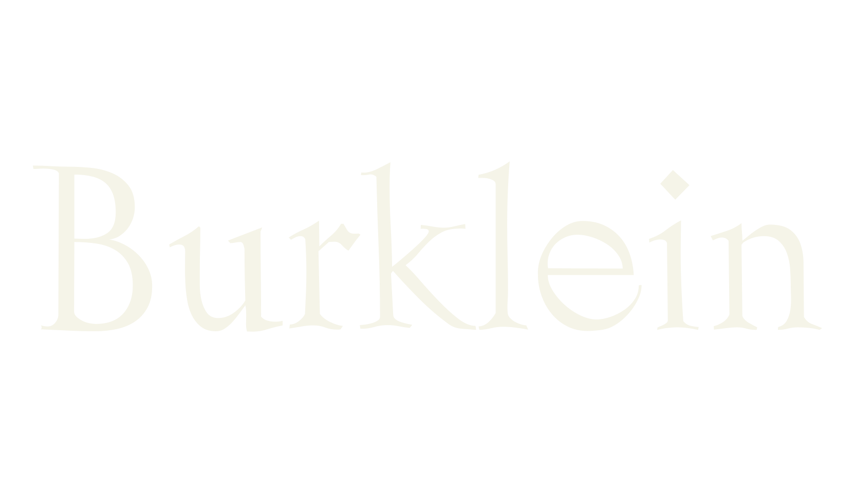Burklein, serif font preview