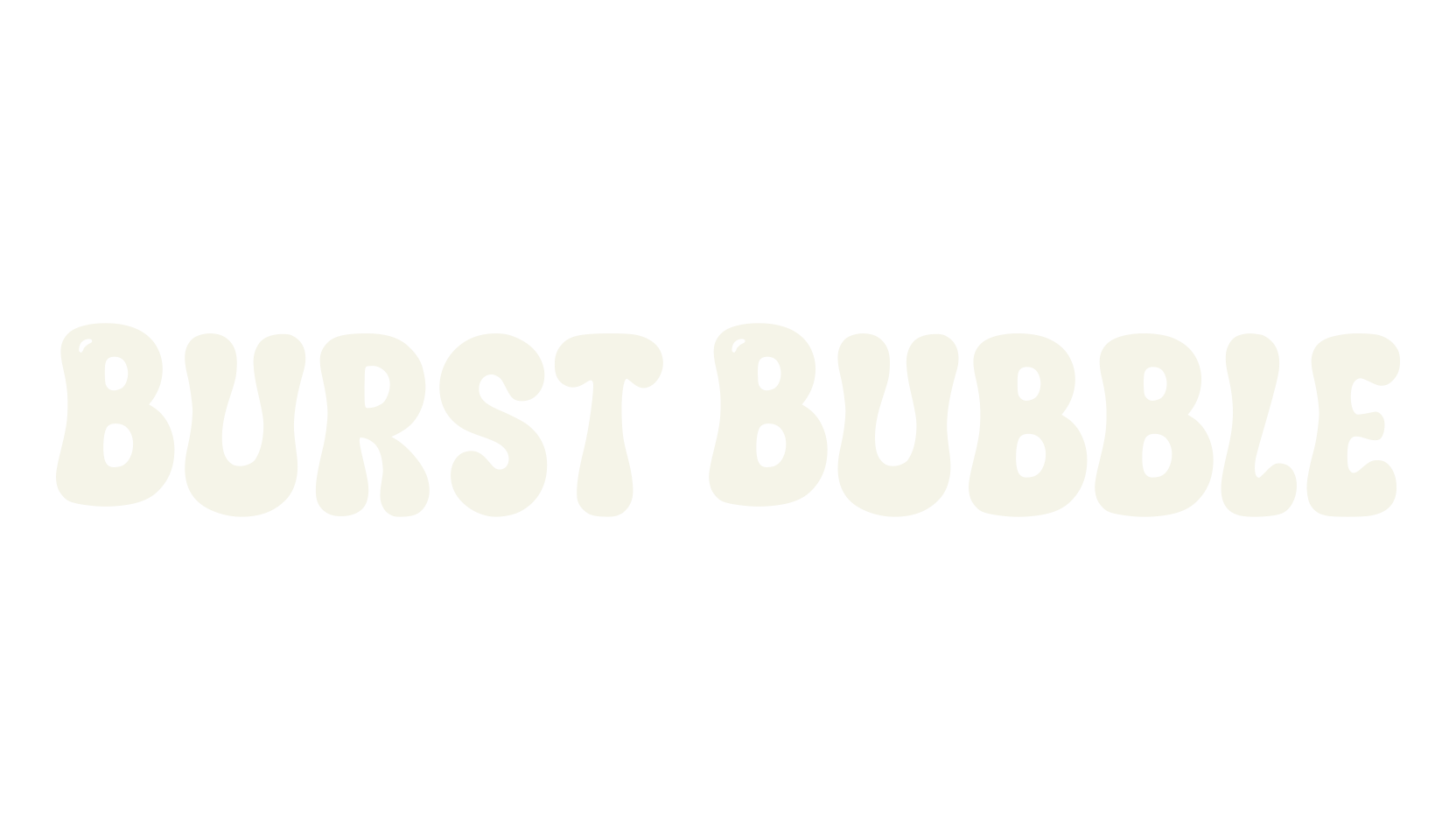 Burst Bubble, bubble font preview