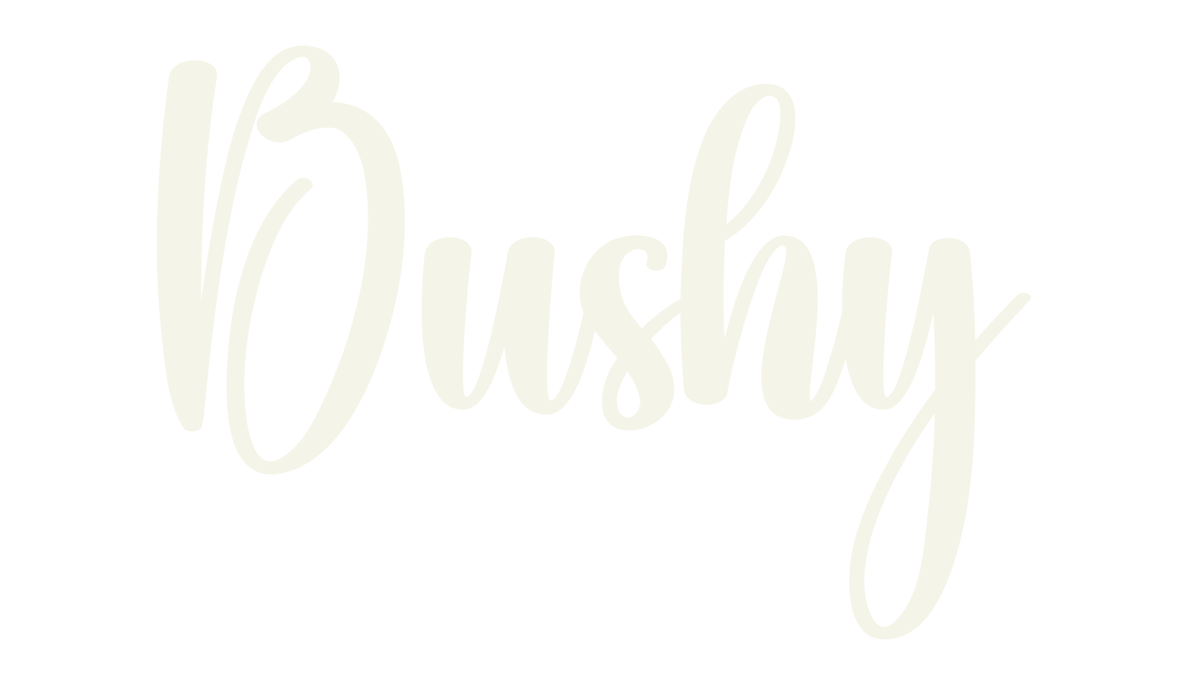 Bushy, calligraphy font preview