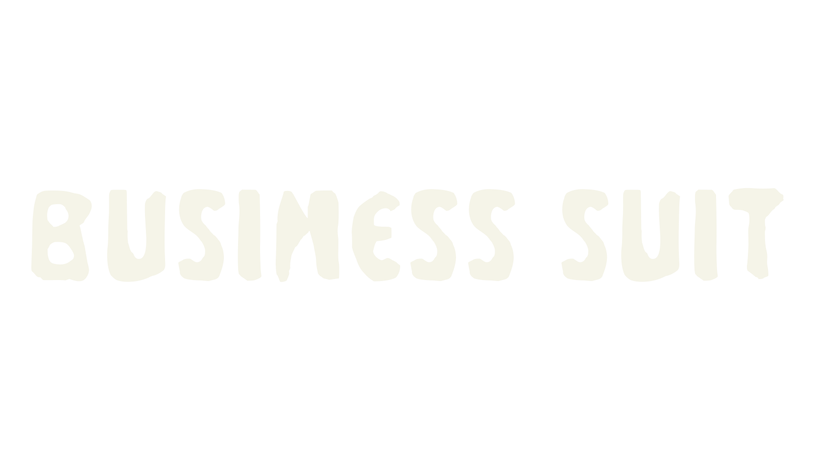 Business Suit, messy font preview