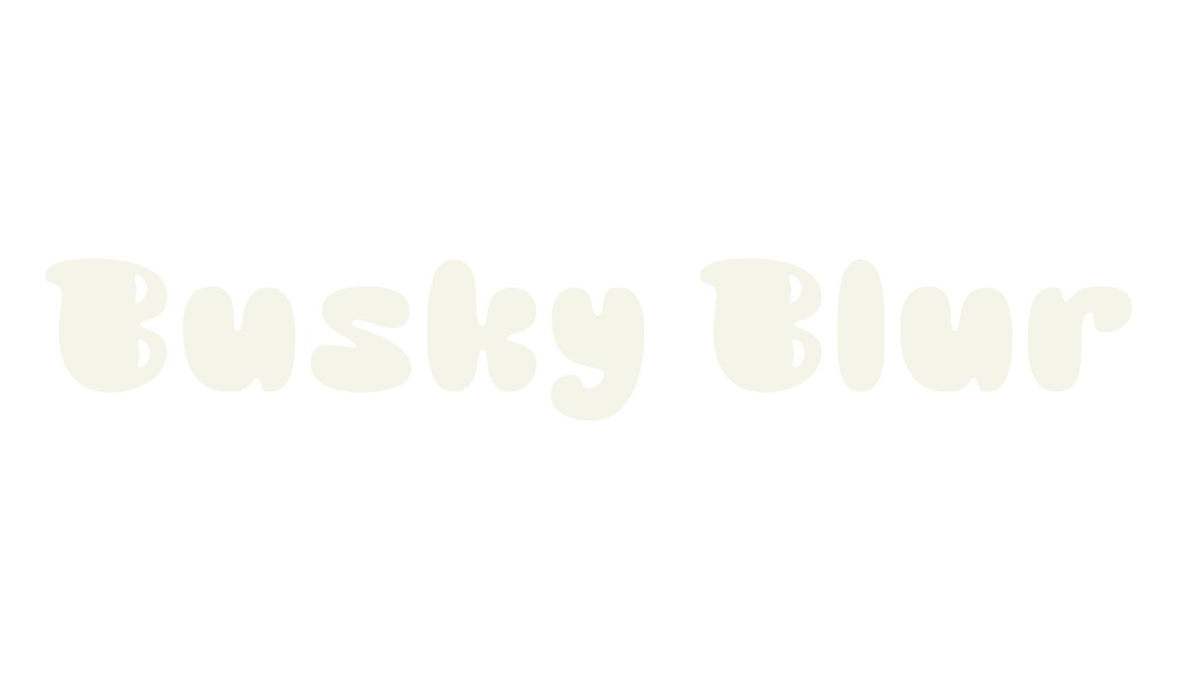 Busky Blur, graffiti font preview