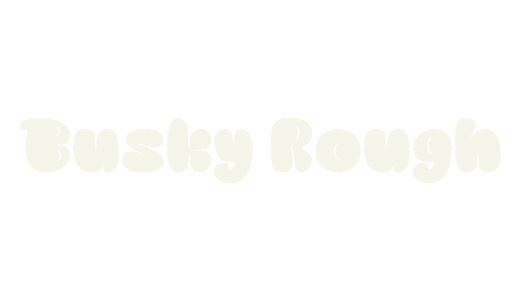 Busky Rough, bubble font preview