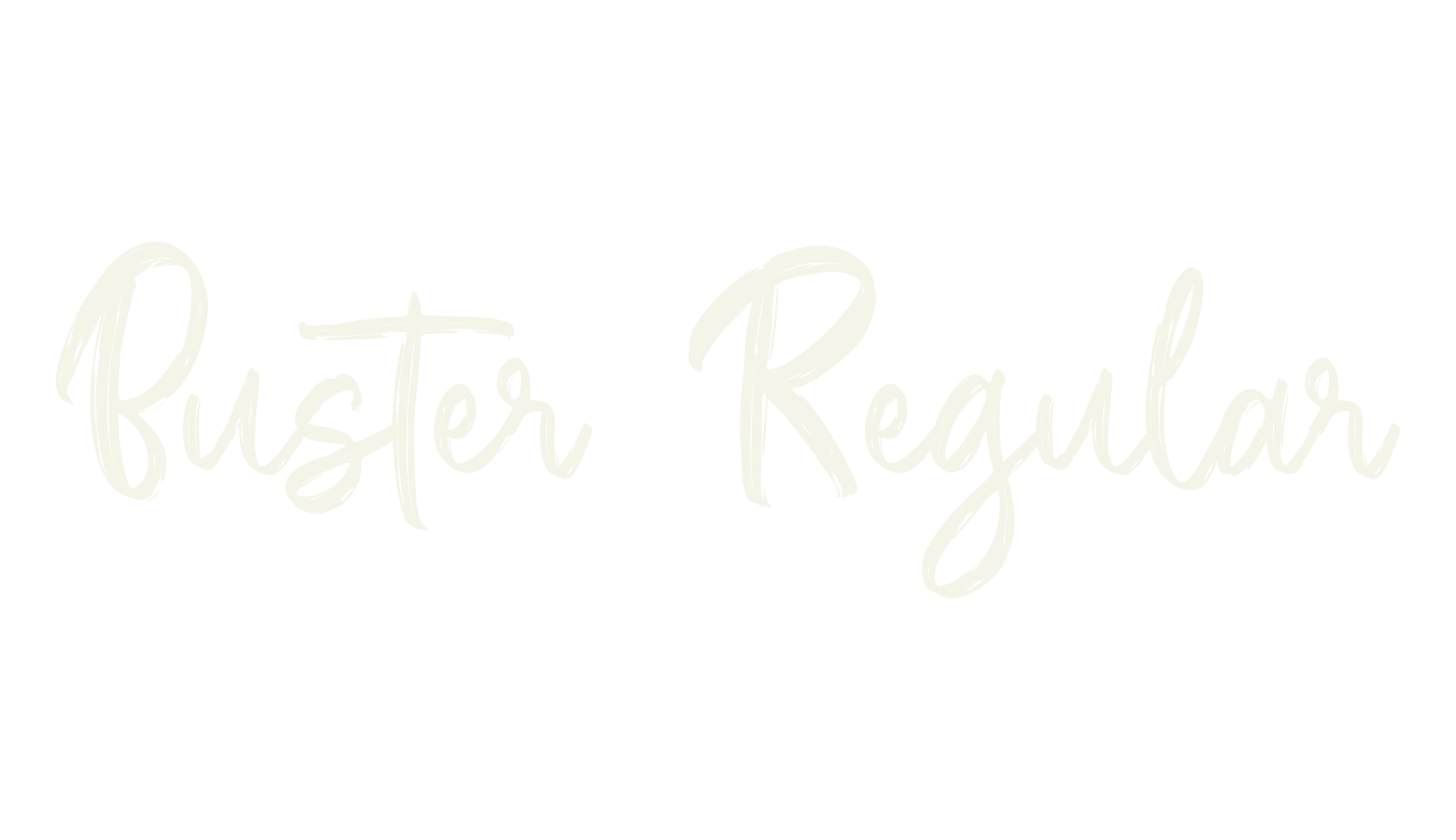 Buster Regular, fashion sign font preview