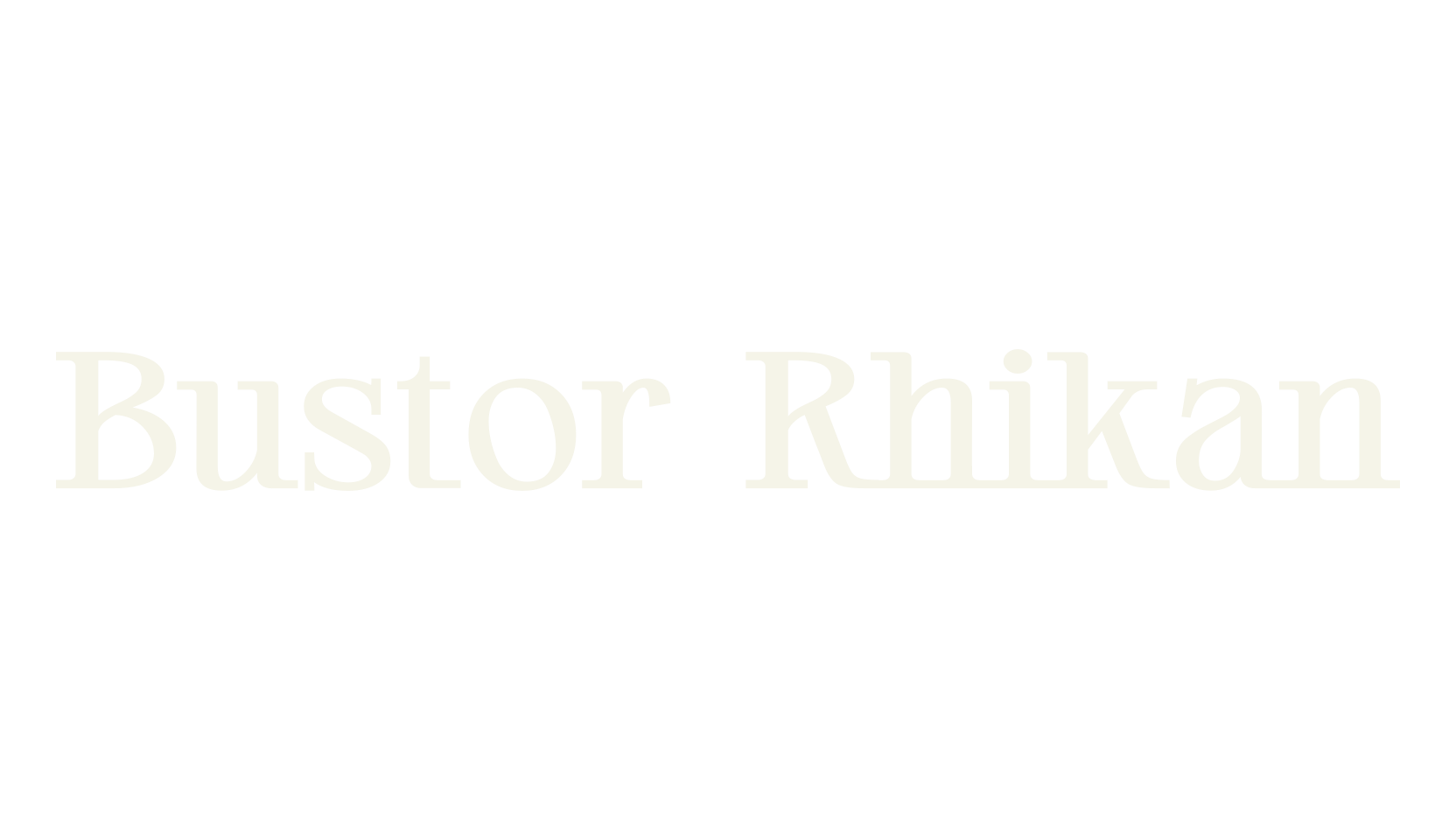 Bustor Rhikan, retro font preview