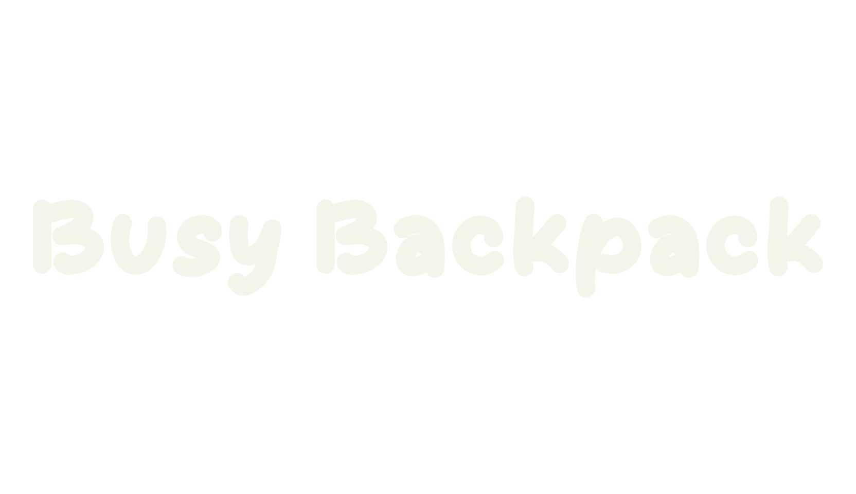 Busy Backpack, cartoon font preview