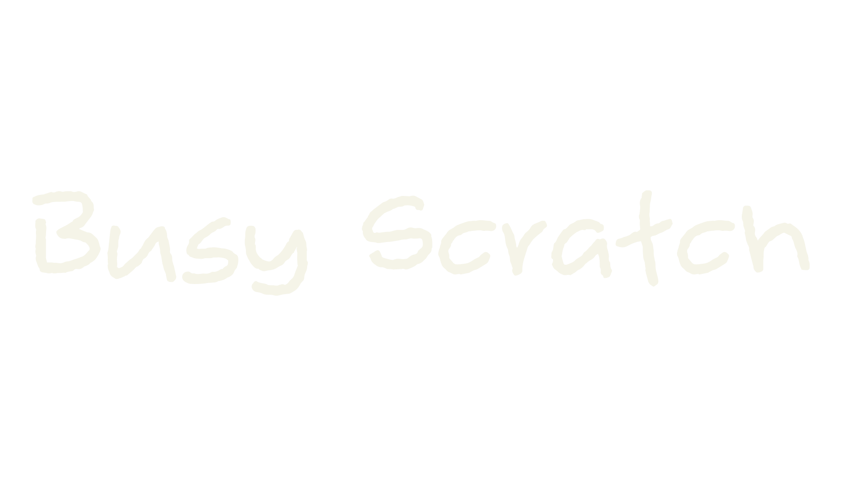 Busy Scratch, handwriting font preview