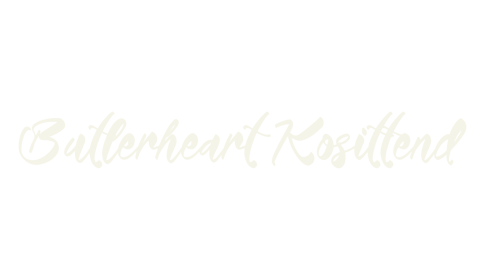 Butlerheart Kosittend, script font preview