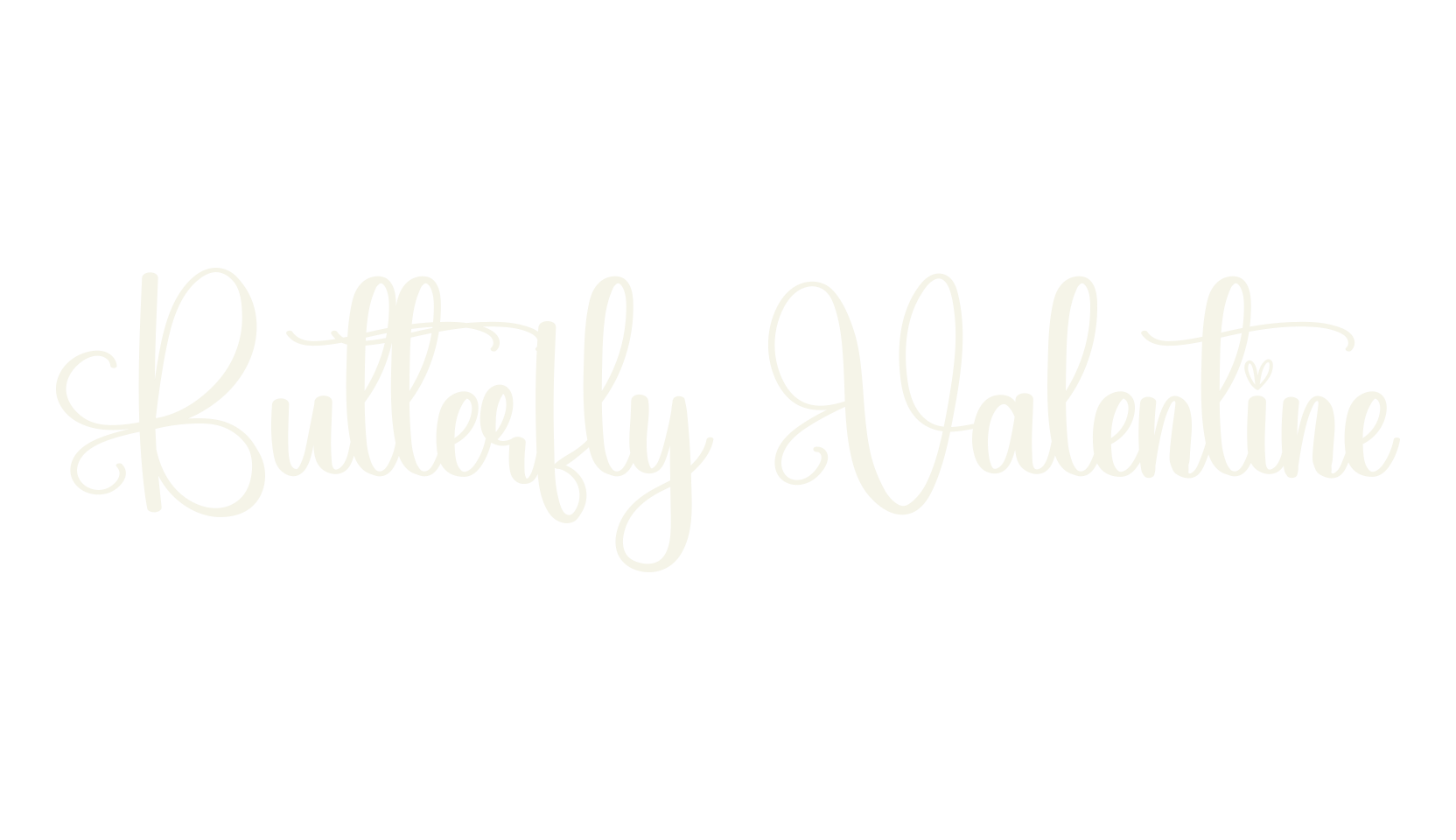 Butterfly Valentine, calligraphy font preview