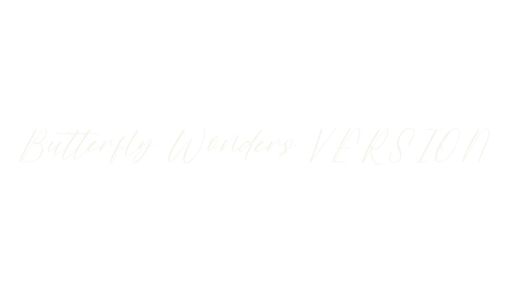 Butterfly Wonders VERSION, script font preview