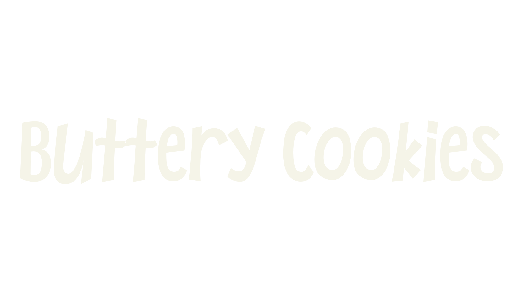 Buttery Cookies, 1990s font preview