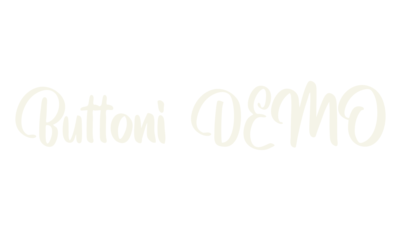Buttoni DEMO, handwritten font preview