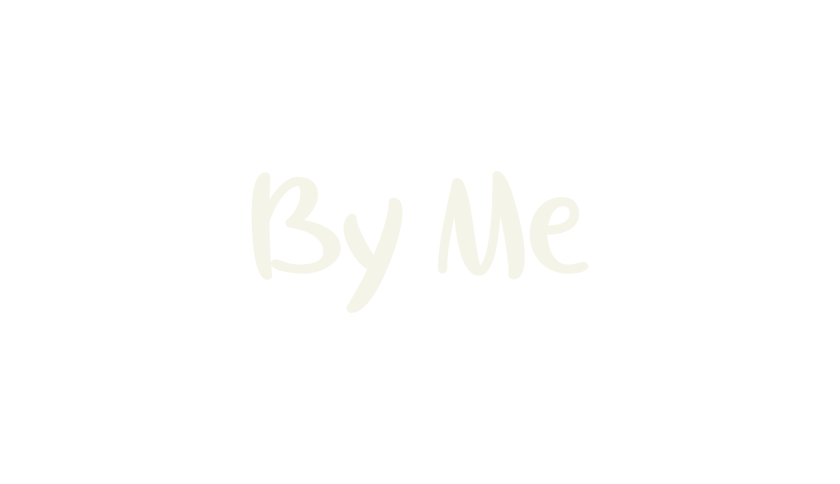 By Me, handwritten font preview