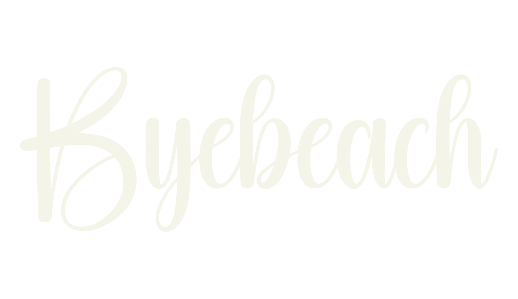 Byebeach, calligraphy font preview