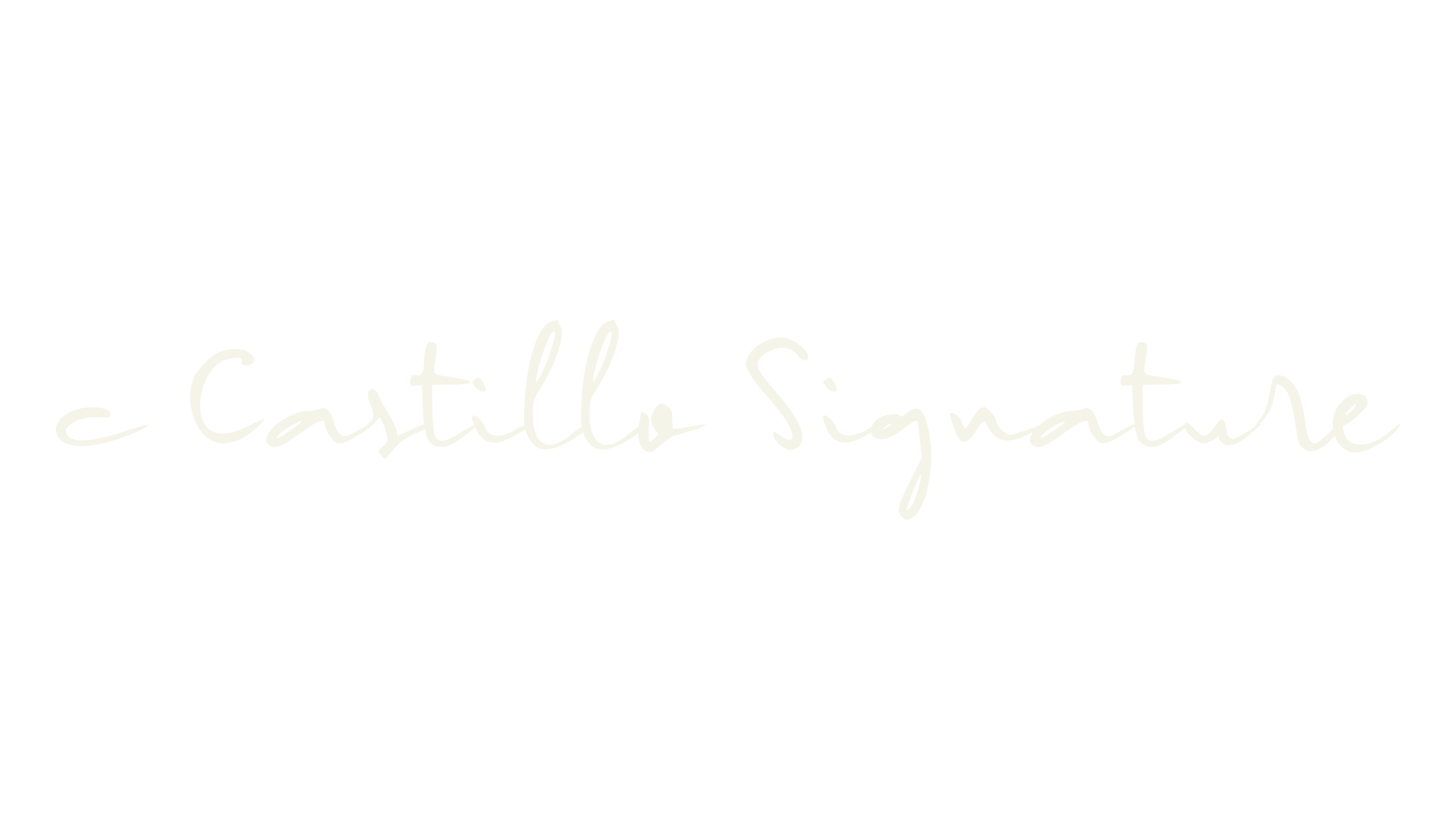 c Castillo Signature, cursive font preview