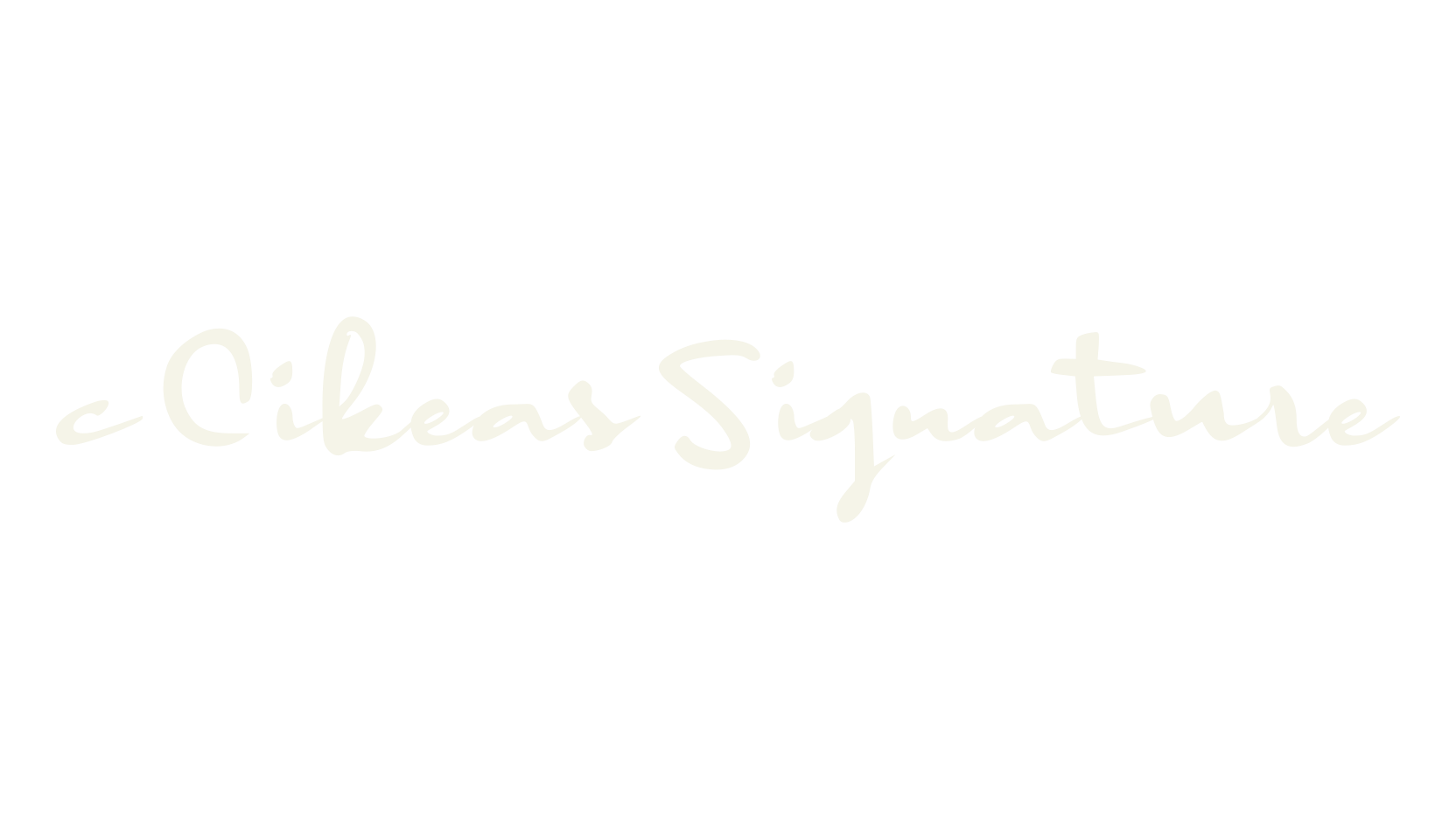 c Cikeas Signature, cursive font preview