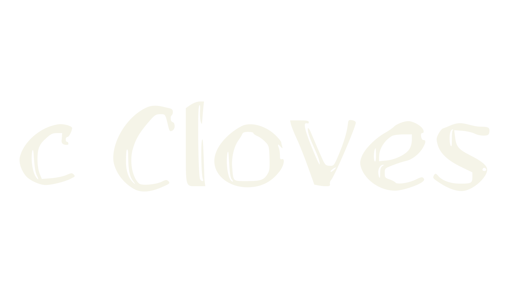 c Cloves, lettering font preview