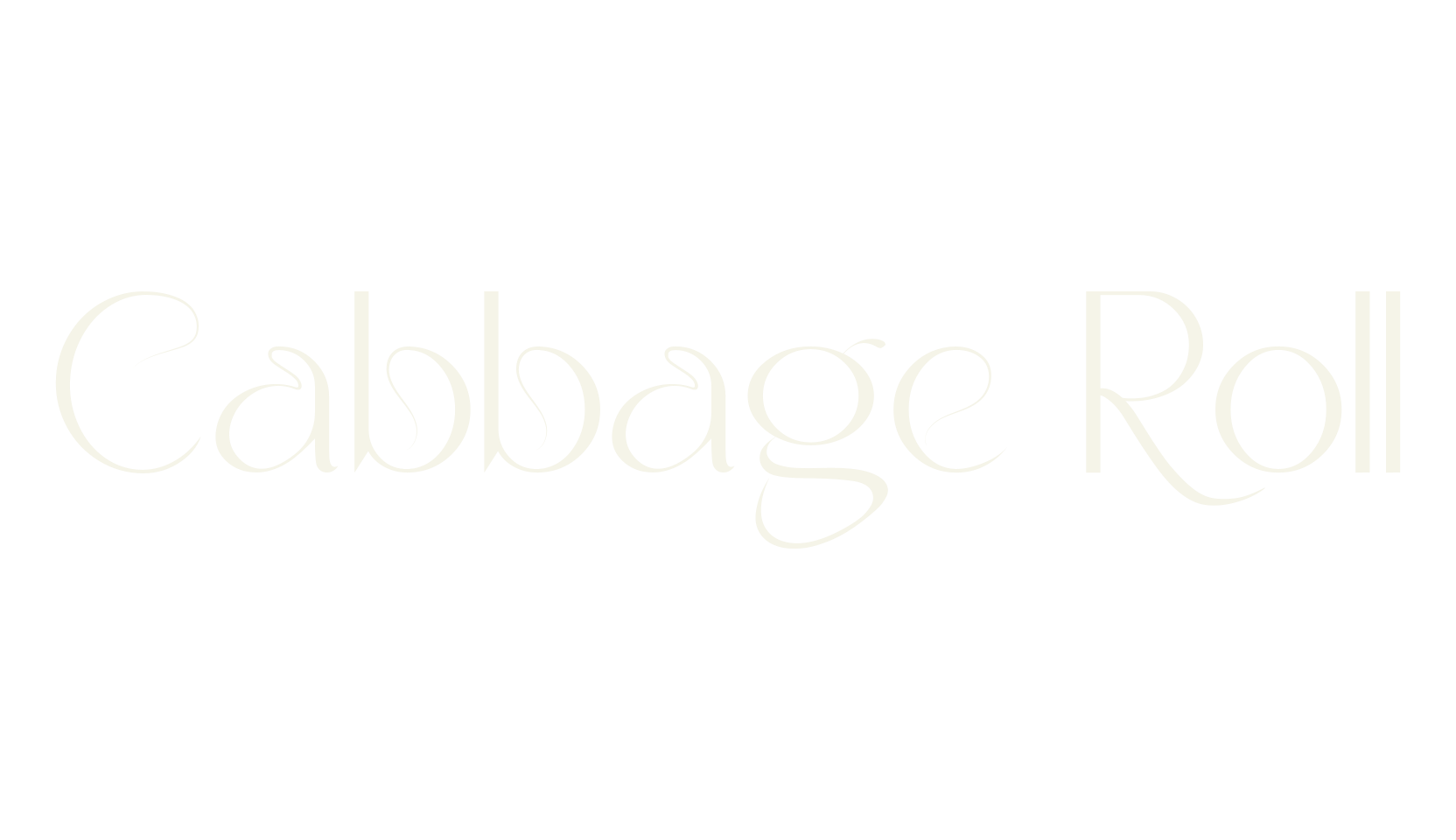 Cabbage Roll, fun font preview