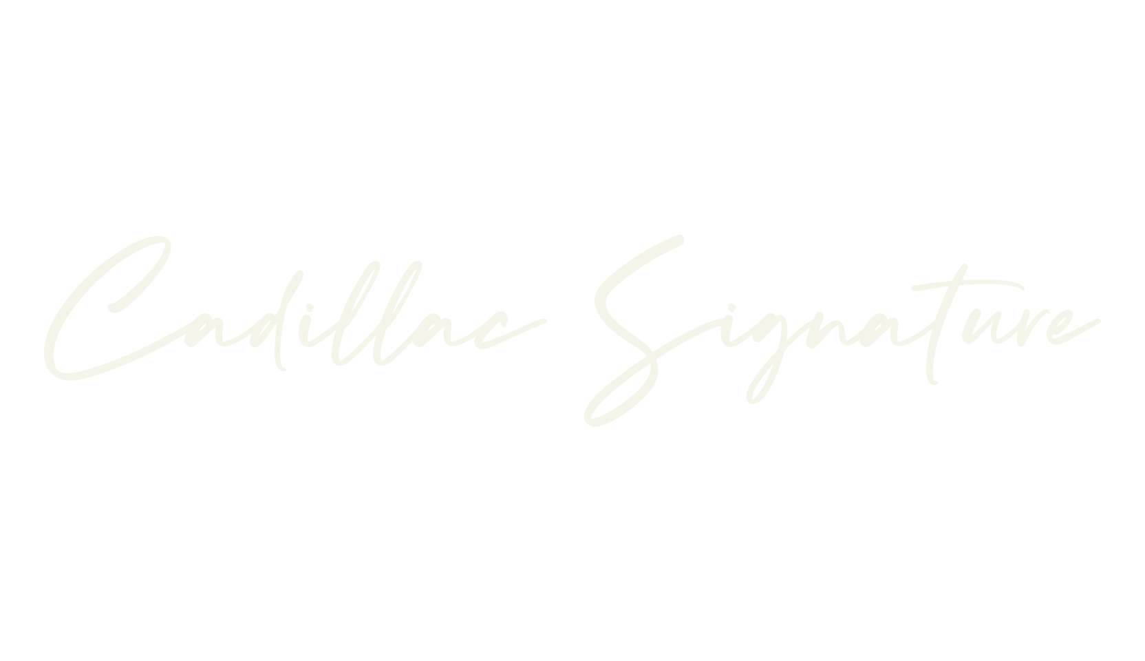 Cadillac Signature, signature font preview