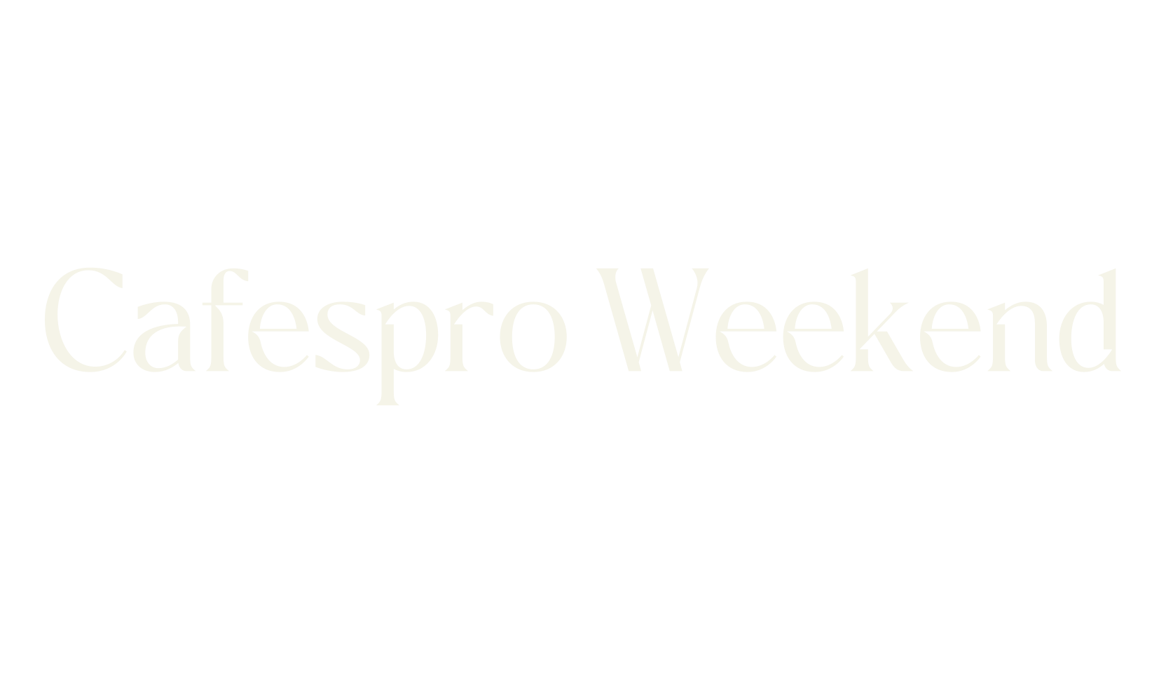 Cafespro Weekend, serif font preview