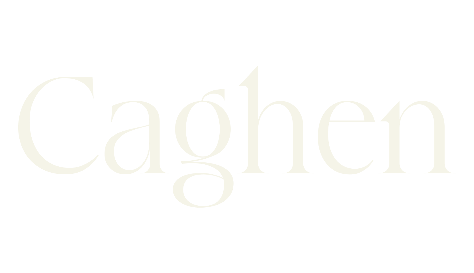 Caghen, luxury font preview