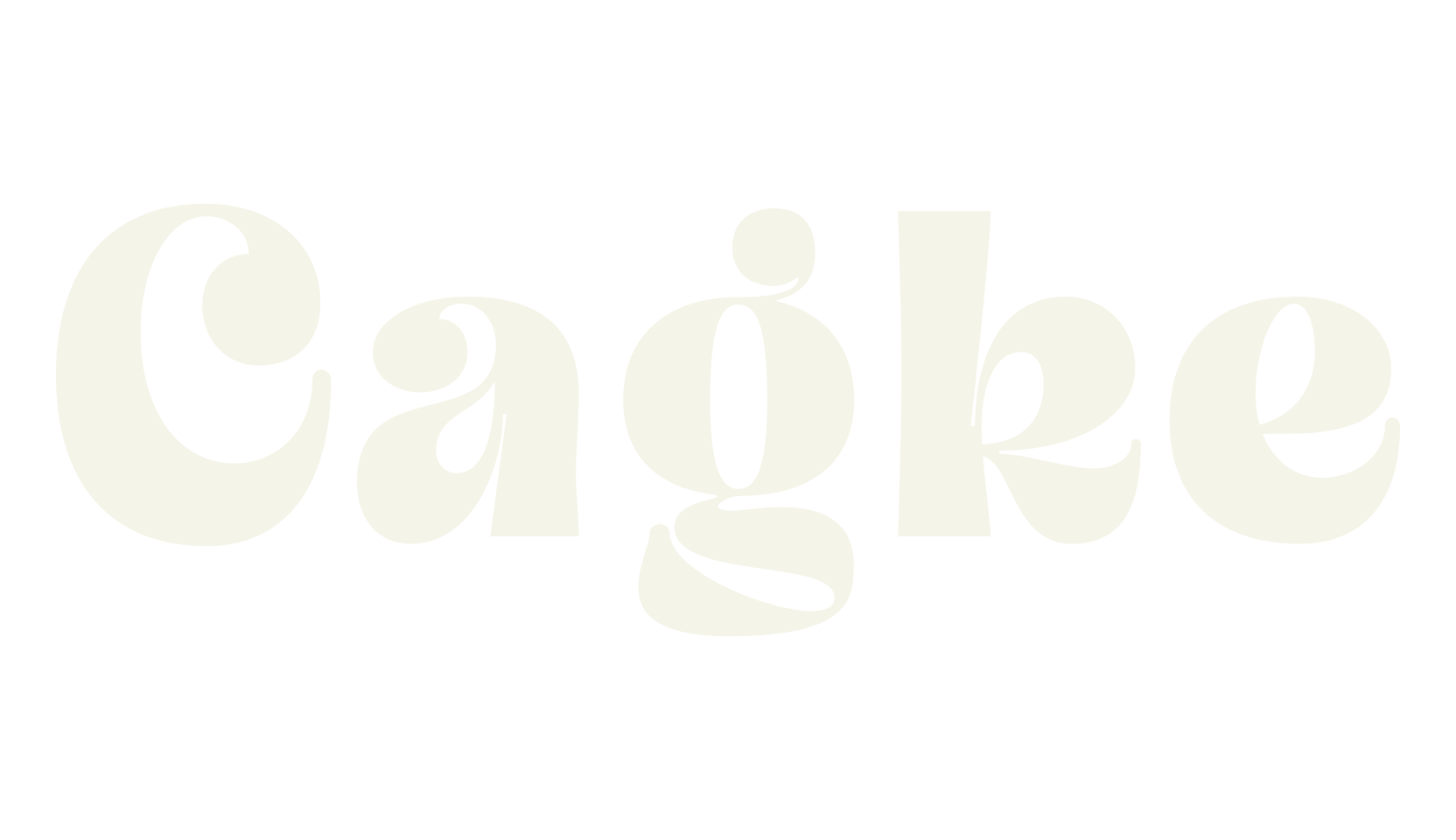 Cagke, bold font preview