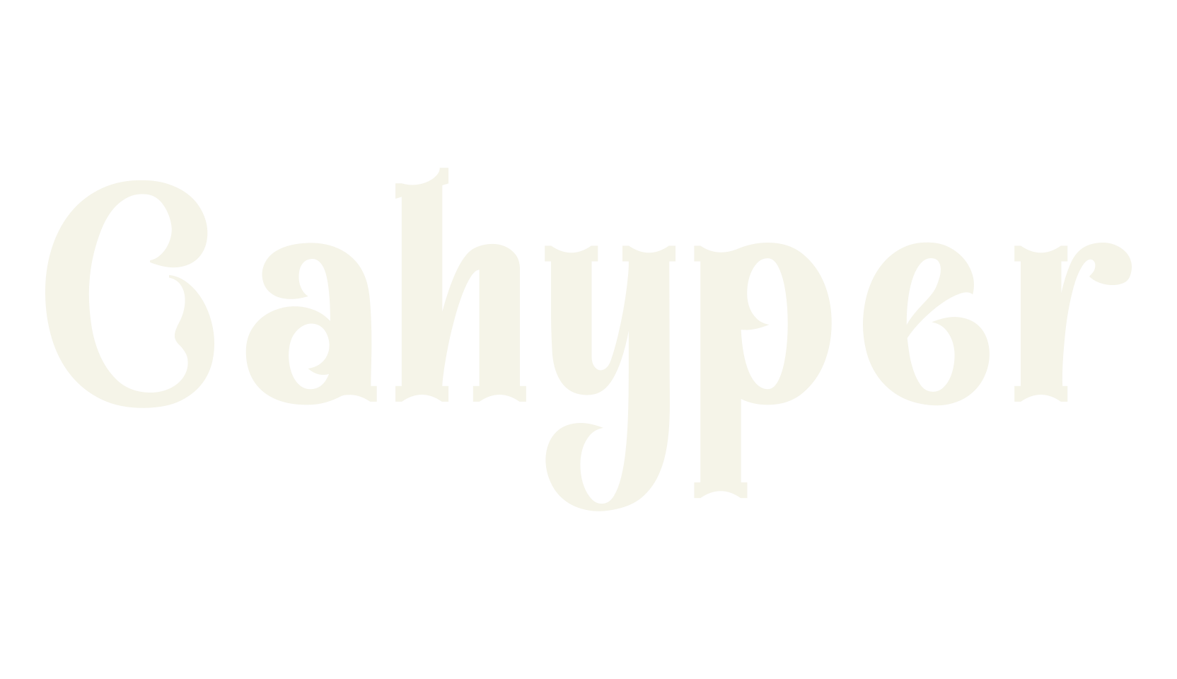Cahyper, antique font preview