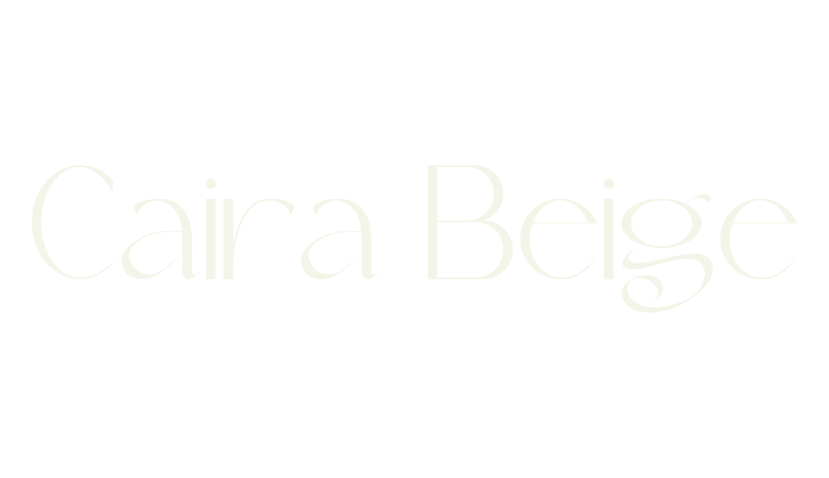 Caira Beige, monogram font preview