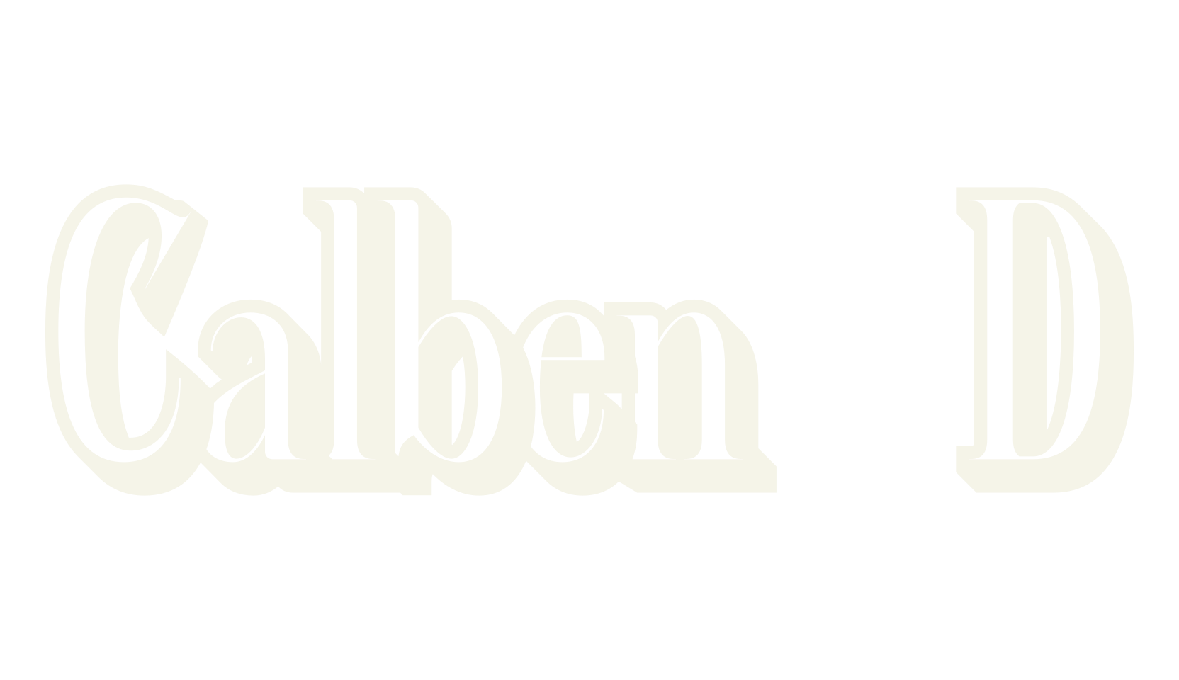 Calben 3D, stylish font preview