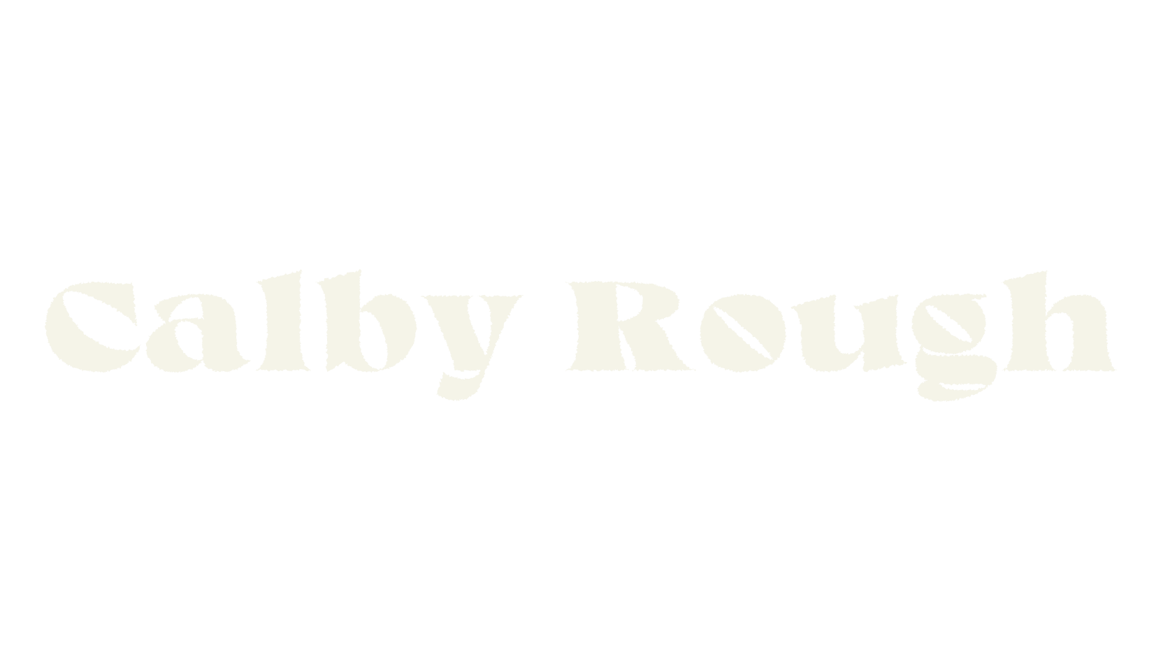 Calby Rough, bold font preview
