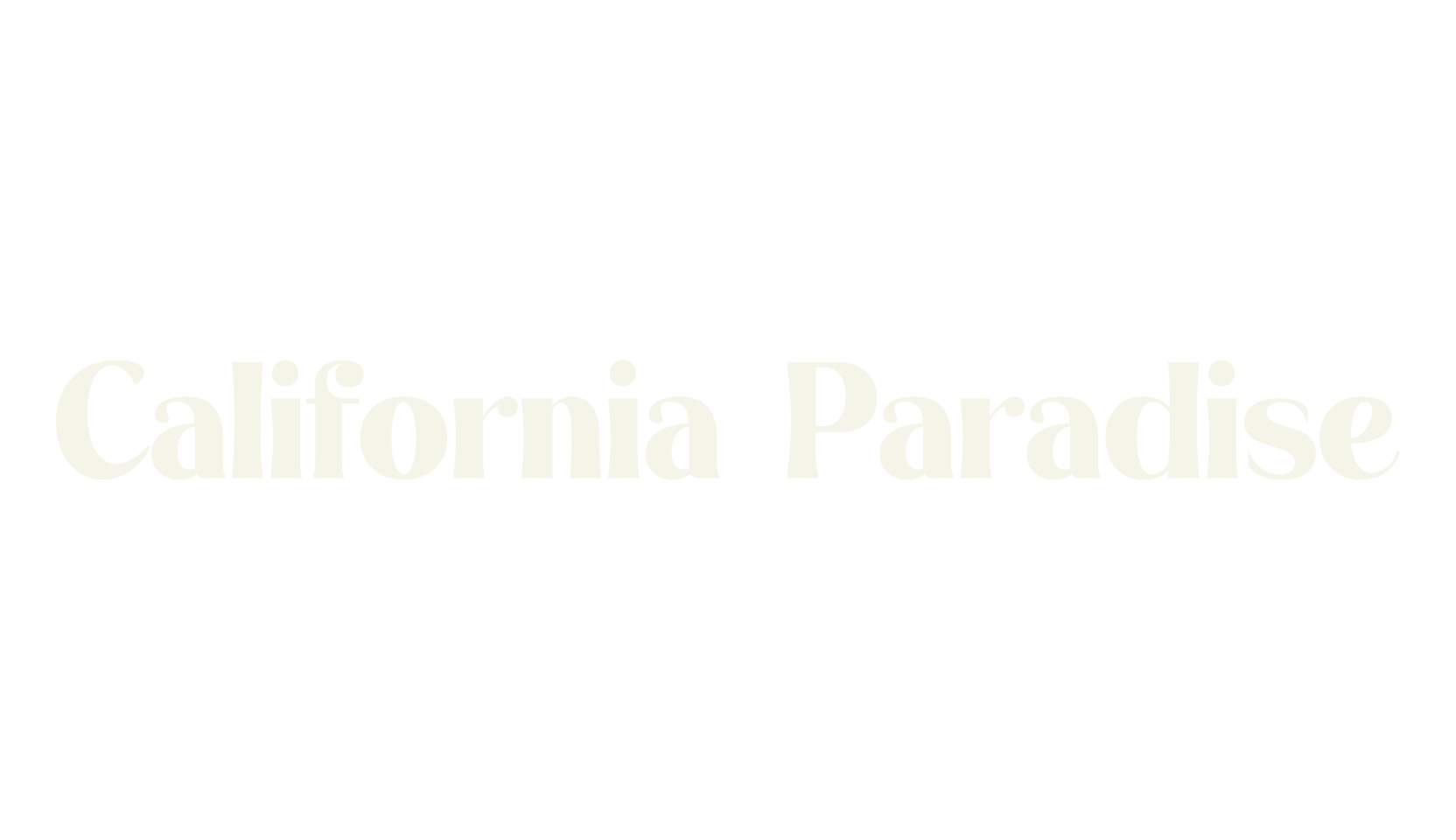 California Paradise, serif font preview