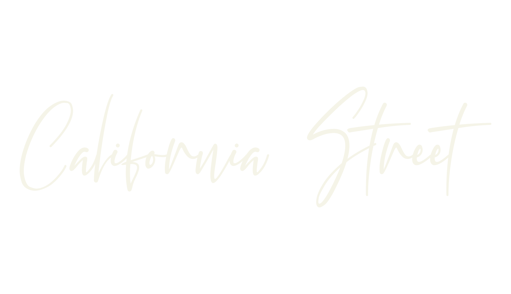 California Street, lettering font preview