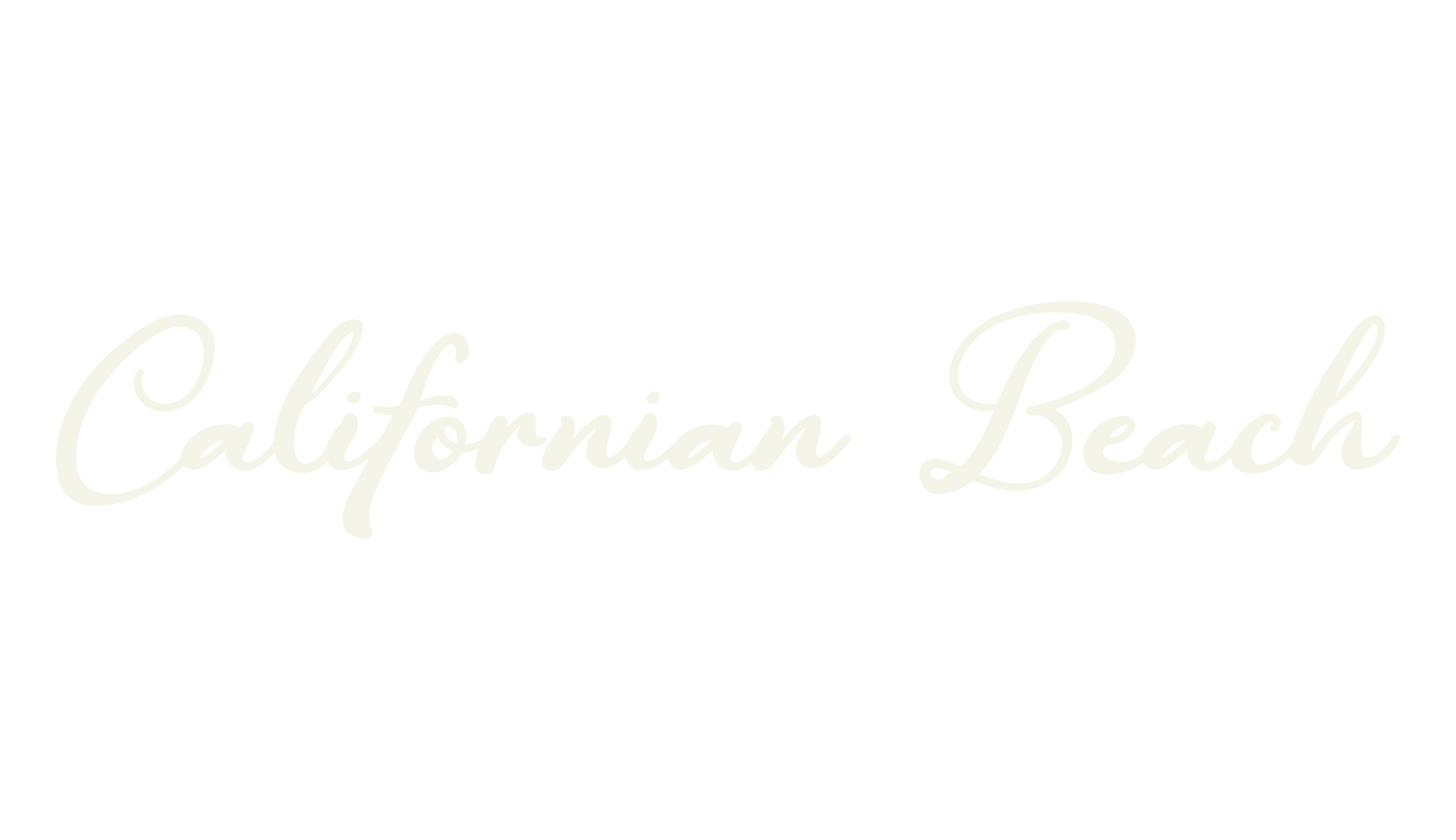 Californian Beach, cursive font preview
