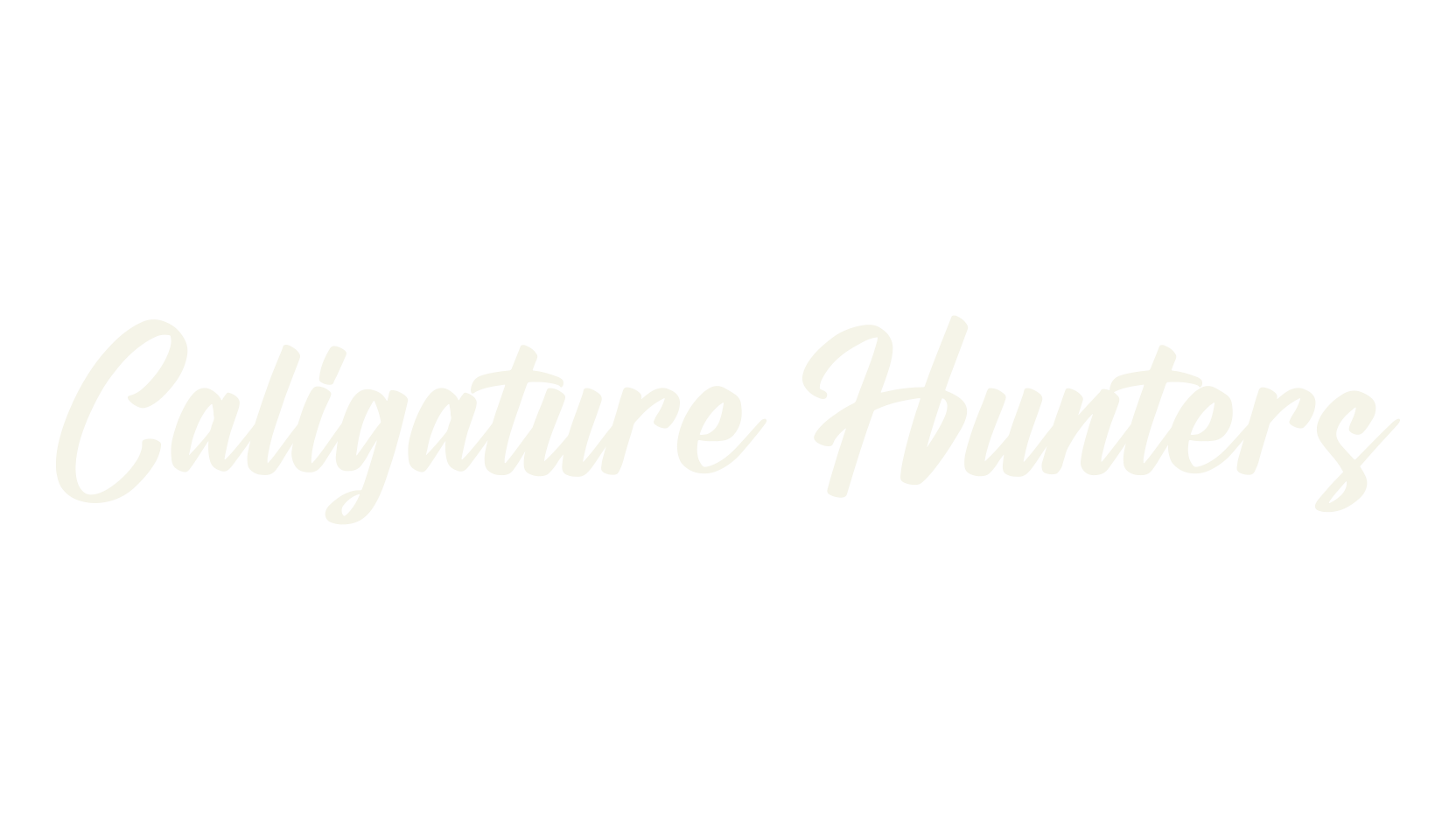 Caligature Hunters, script font preview