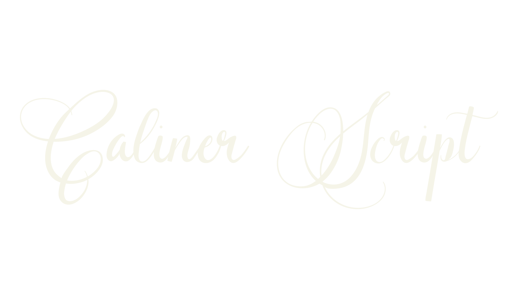Caliner Script, pretty font preview
