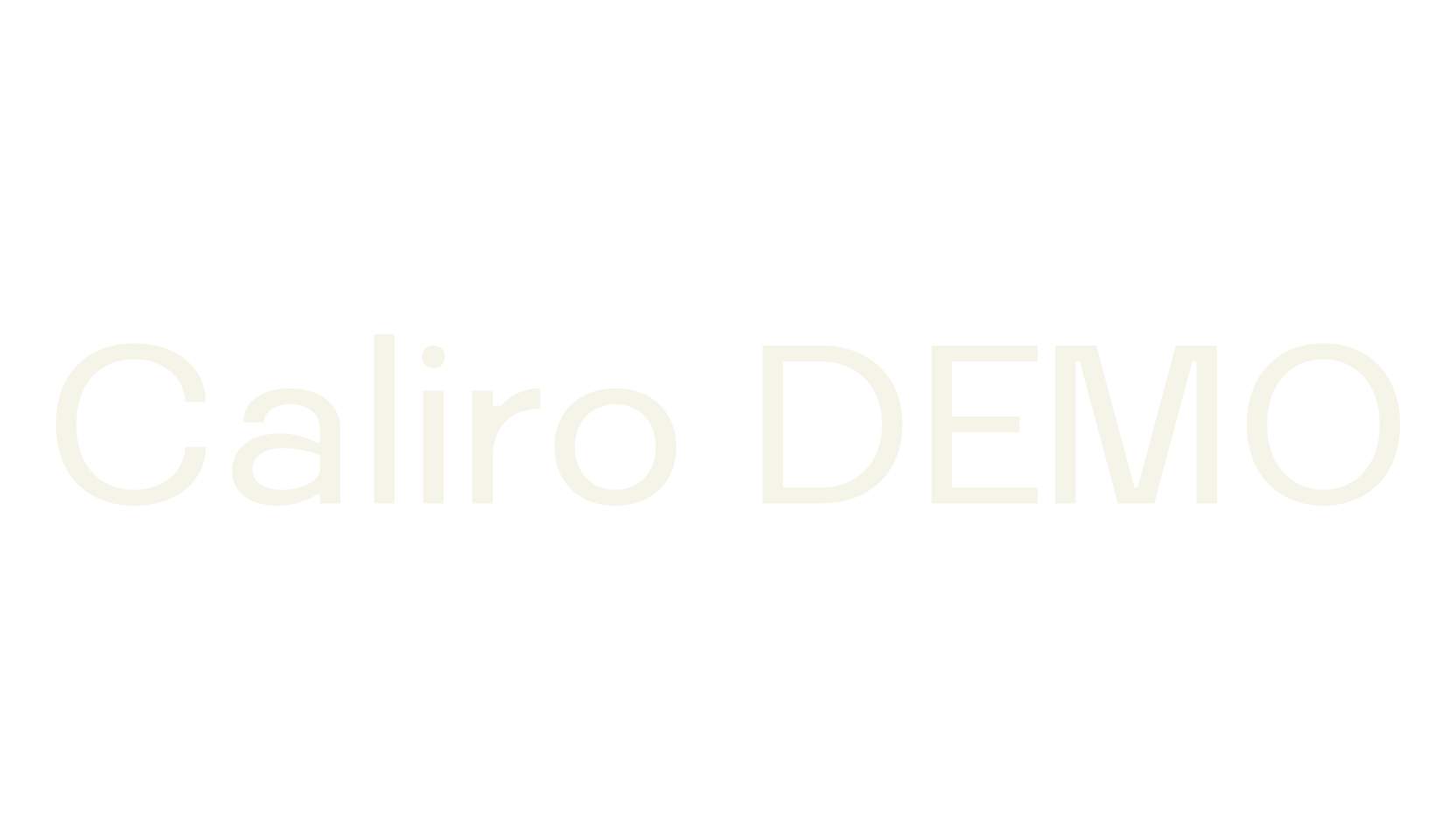 Caliro DEMO, sans serif font preview