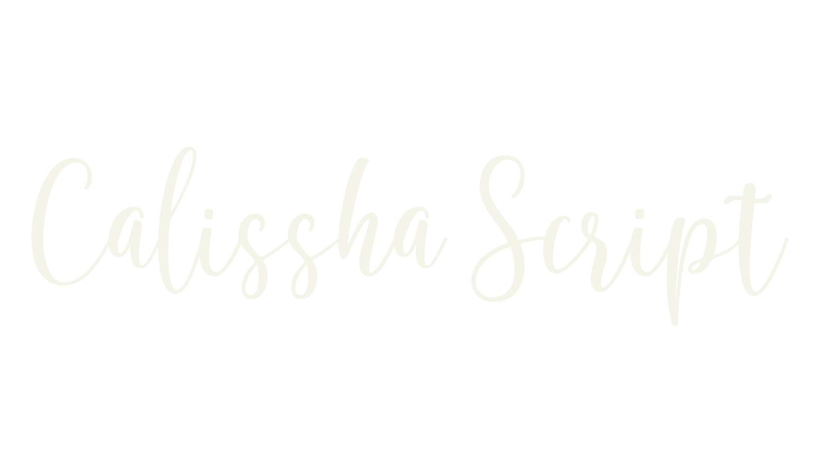 Calissha Script, calligraphy font preview