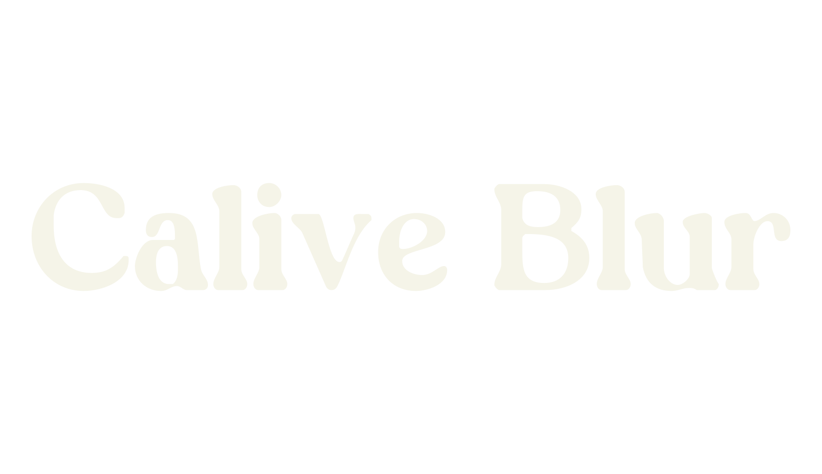 Calive Blur, retro font preview