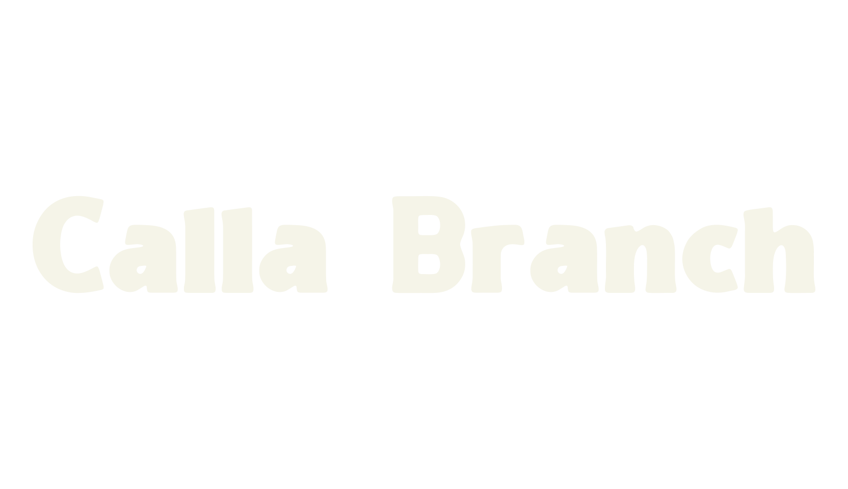 Calla Branch, logo font preview